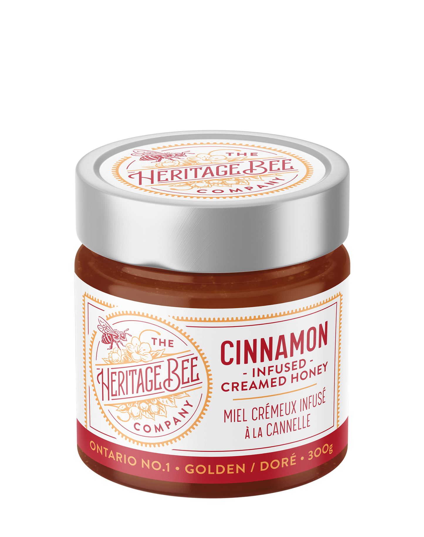 Heritage Bee Co local creamed wildflower honey infused with Ceylon 'true' cinnamon. Premium handcrafted Ontario honey. 